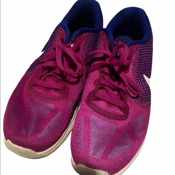 Nike Shoes Womens 8 Purple Blue Revolution 3 Running Training Sneakers - Picture 6 of 11